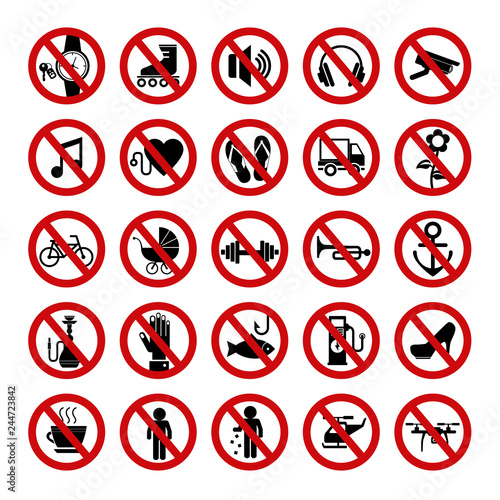 Forbidden signs