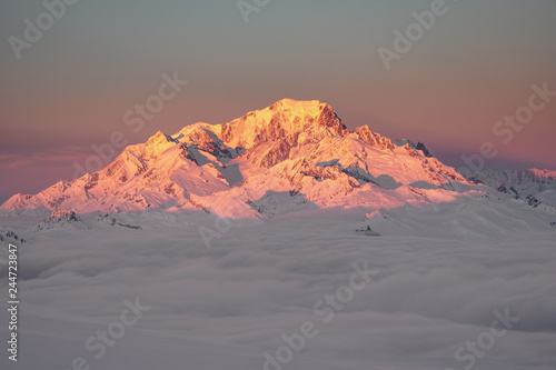 Sunset on the Mont Blanc