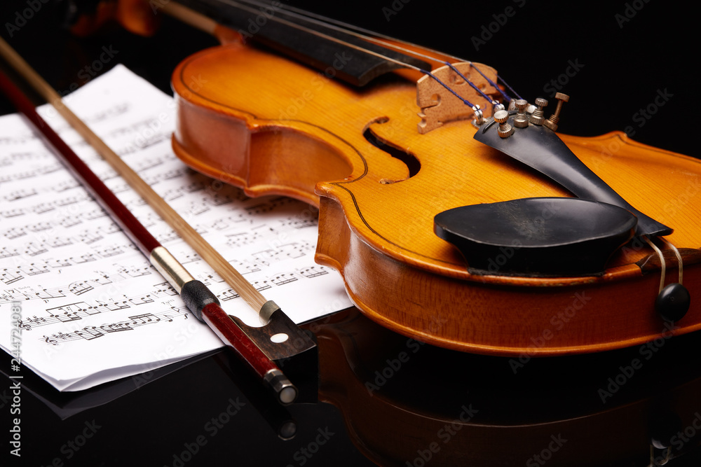 Fototapeta premium Violin and note.