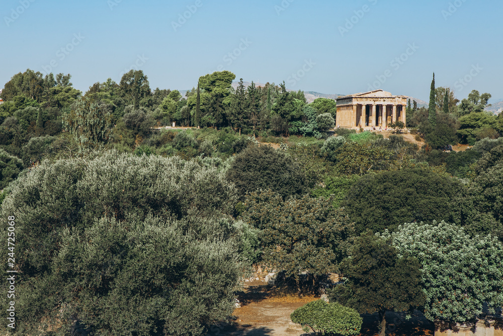 ancient architecture built columns ruins greece athens