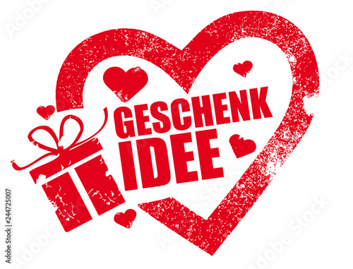 roter Herz Stempel - Geschenkidee zum Valentins- und Muttertag