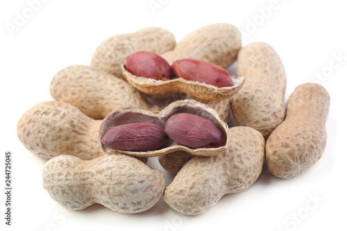 Peanuts isolated on white