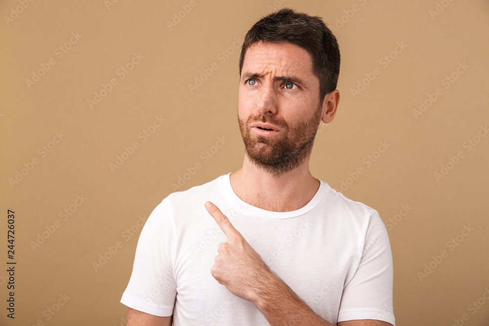 Portrait of a surprised young man casually dressed Portrait of a surprised young man casually dressed
