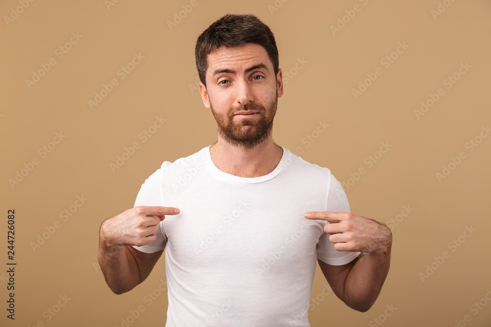 Portrait of an upset young man casually dressed Portrait of an upset young man casually dressed