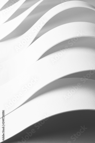 Geometric composition with curved elements, abstract background © Allusioni