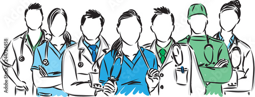 medic staff vector illustration