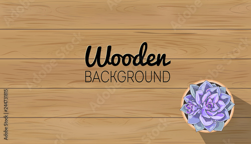 Wood background template. Wooden table texture. Vector plank board