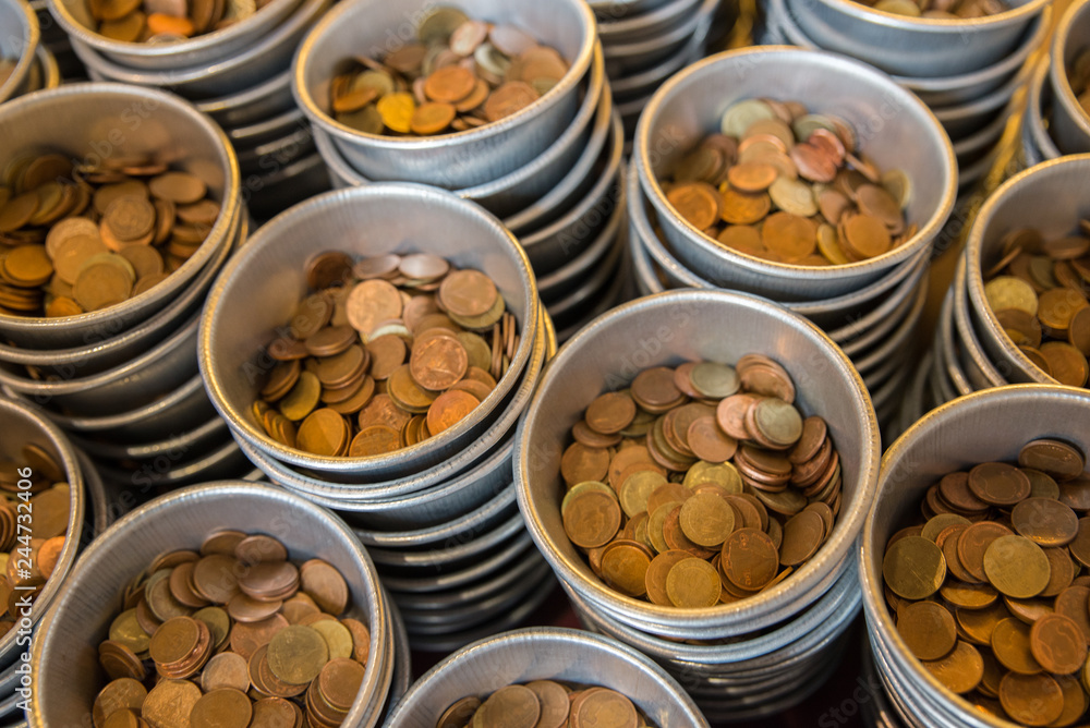 Plenty of Gold Coins in a Bucket, Thailand