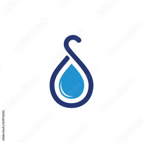 letter s drop water design logo vector