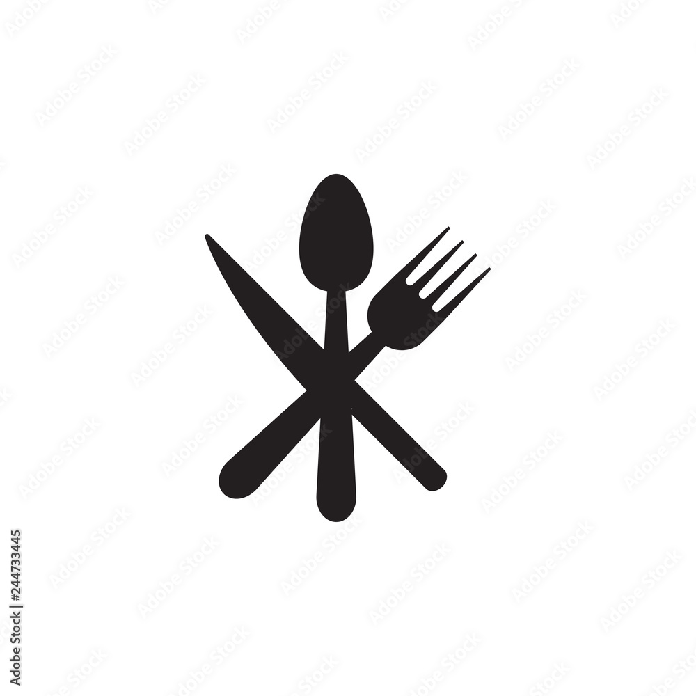 Spoon, knife, fork icon graphic design template vector Spoon, knife, fork icon graphic design template vector