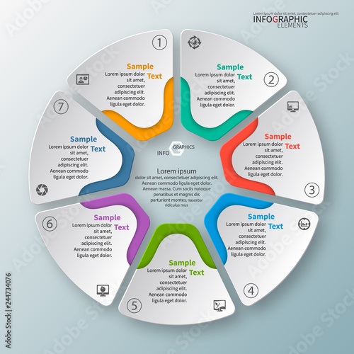 Abstract 3D Paper Infographics. Business template .Vector illustration