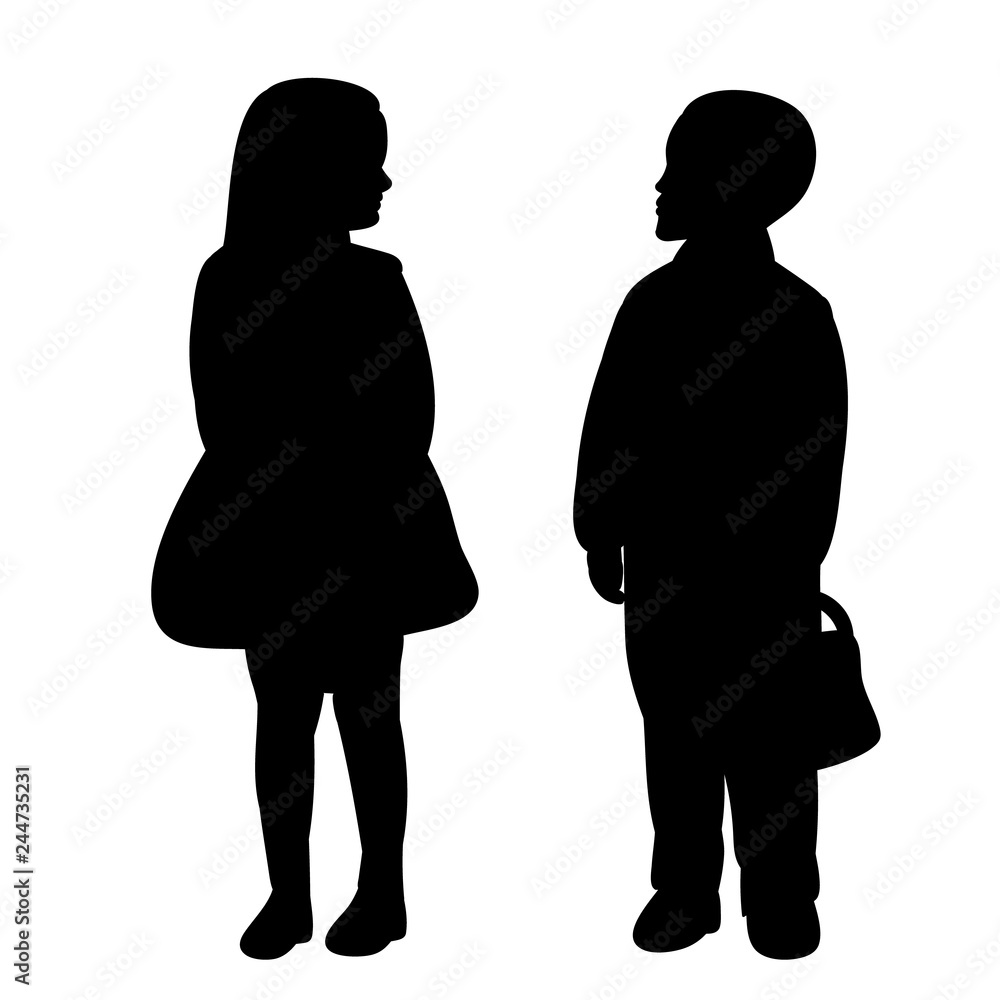  black silhouette of a child