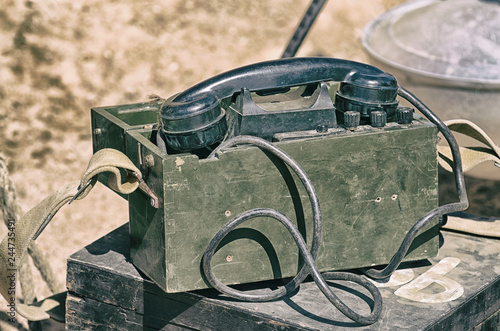 Military paraphernalia at the festival.