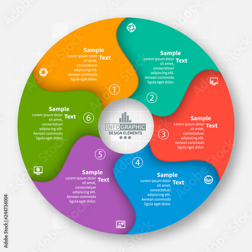 Abstract 3D Paper Infographics. Business template .Vector illustration