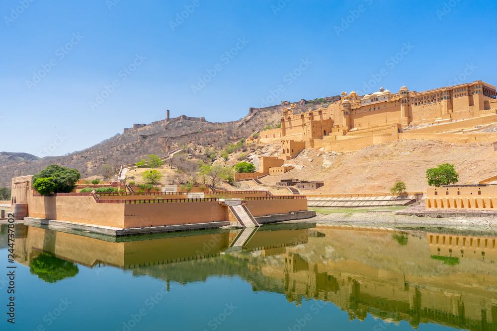 amber fort, jaipur, rajasthan, ancient, indian, india, palace, architecture, tourism, sandstone, background, beautiful, culture, fortress, heritage, historical, landmark, old, scenery, stone, traditio