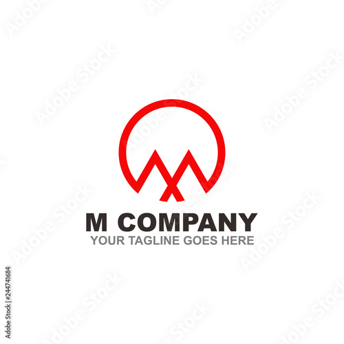 Free Download M letter logo design vector template - GFXLoad
