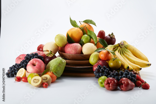 A wide variety of fruits background 