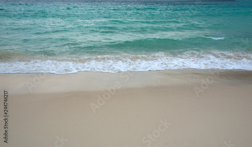 Tropical Sandy Beach Under The Cloudy Sky, Sea Shore