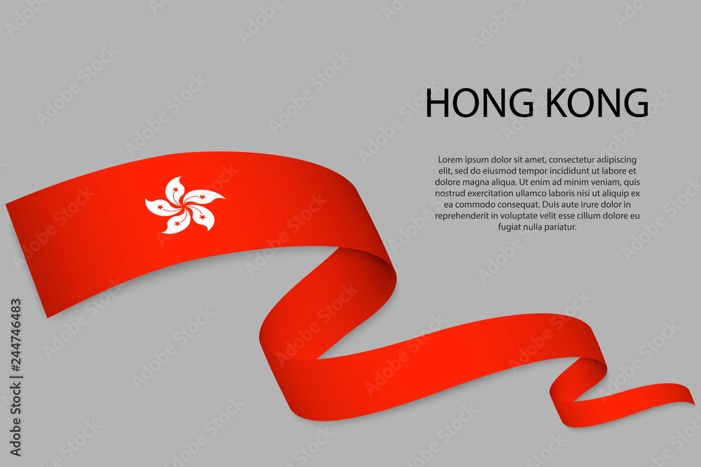Waving ribbon or banner with flag Waving ribbon or banner with flag