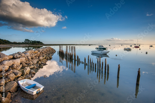 Quadro su tela the arcachon basin at sunset