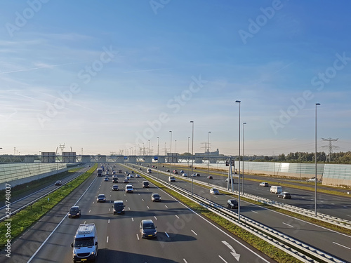 Canvas Print Highway A1 near Amsterdam in the Netherlands