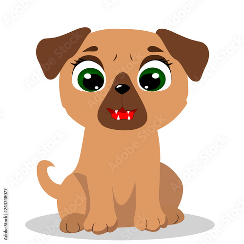 Wallpaper Mural  vector illustration dog pug  Torontodigital.ca