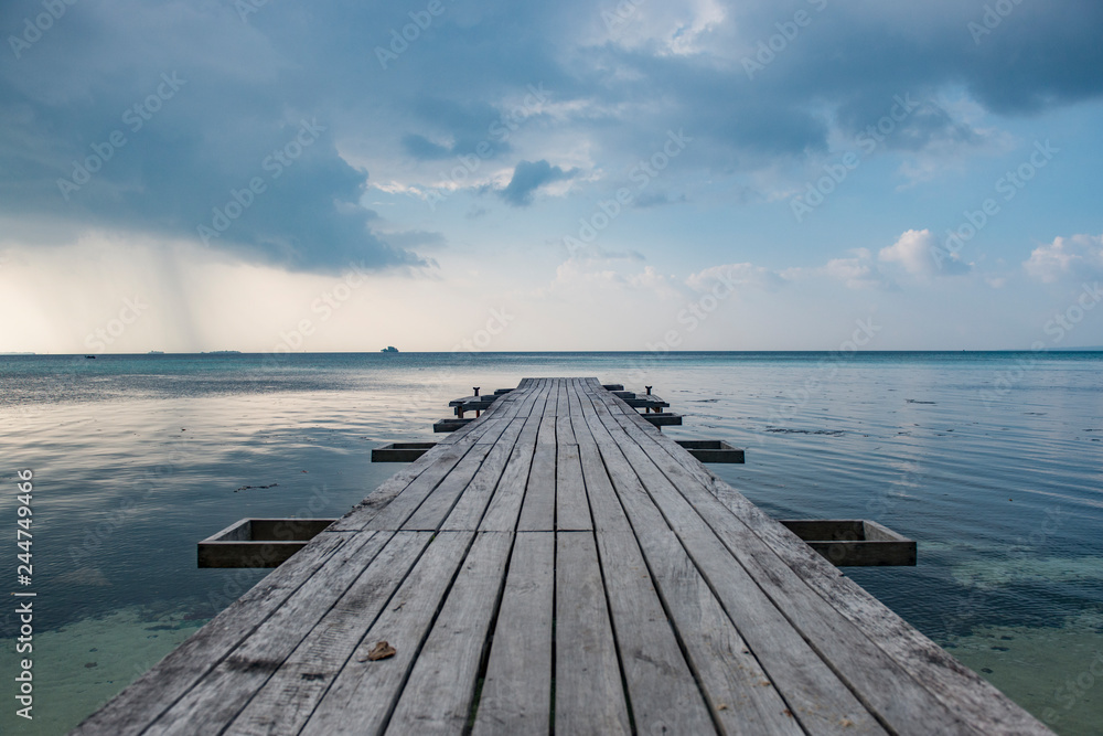 Tropical jetty Solomon islands