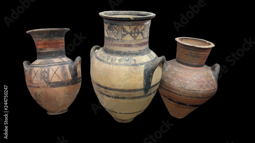 Antique Cypriot Vase, isolated background