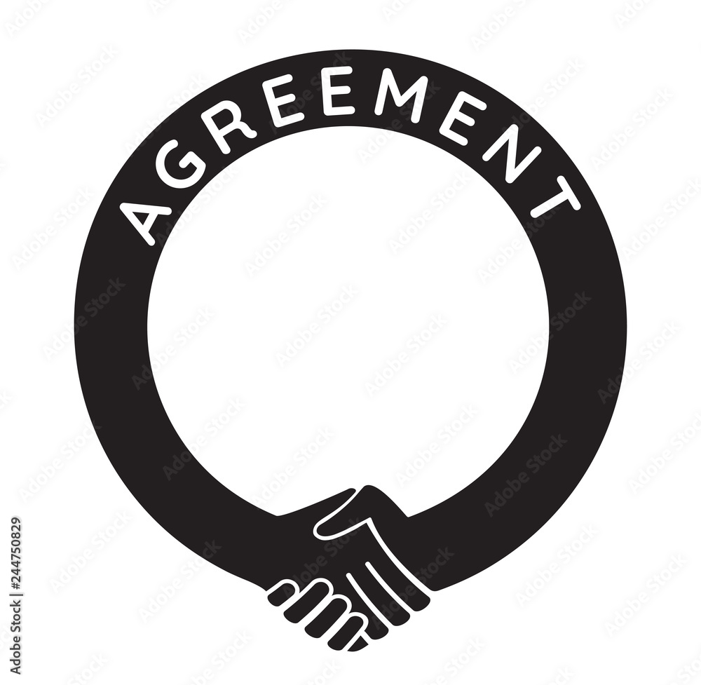 Round Handshake agreement- round handshake template, put any number or text in the ...