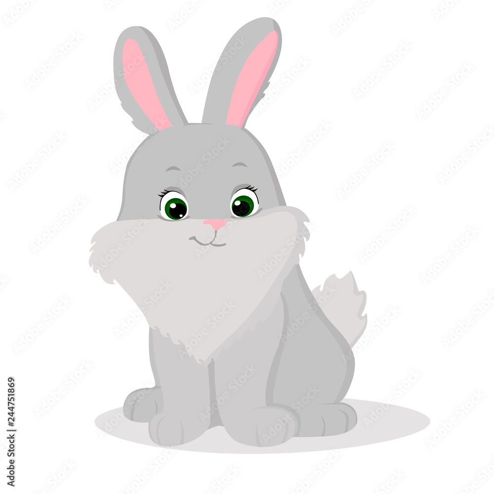 Obraz premium vector illustration rabbit, hare