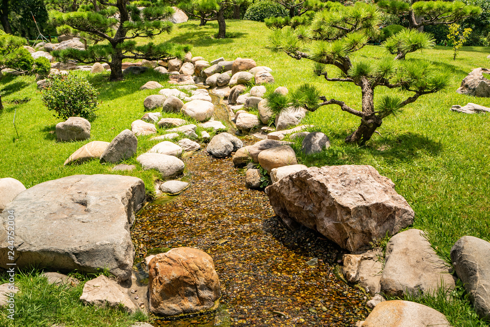 Exotic creek in a Japanese park in Buenos Aires Exotic creek in a Japanese park in Buenos Aires