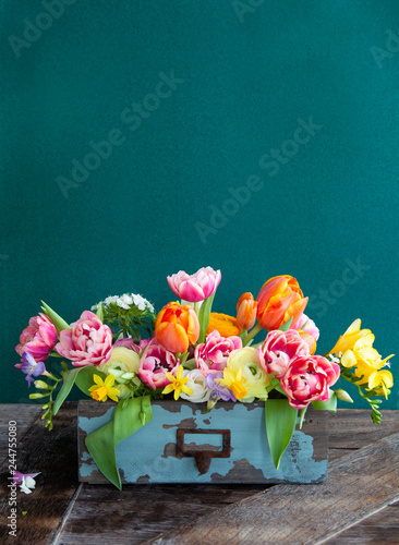 Fototapeta Naklejka Na Ścianę i Meble -  Froehliche Blumen im Fruehling