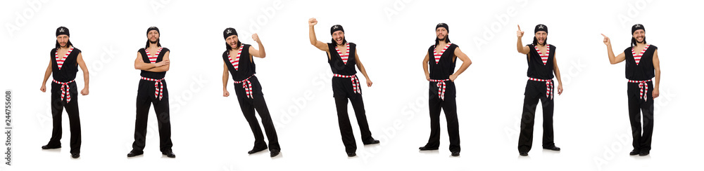 Man pirate isolated on the white background Man pirate isolated on the white background