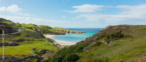 Ceannabienne Beach near Durness, with a zip wire going across up to 95 feet above the ground – reaching speeds of over 40 mph