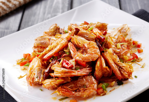 Chinese food,Braised shrimp