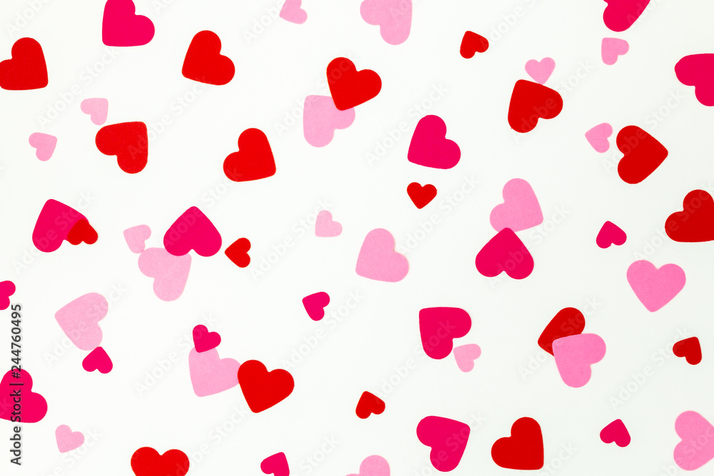 red hearts scattered on a seamless background red hearts scattered on a seamless background