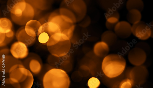 Perfect abstract gold bokeh for background. Glitters light