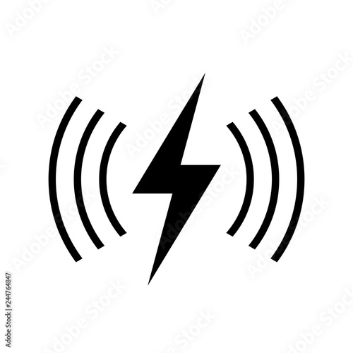 Wireless charging vector icon