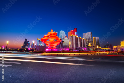 The Beautiful Modern Urban Architectural Landscape of Qingdao..