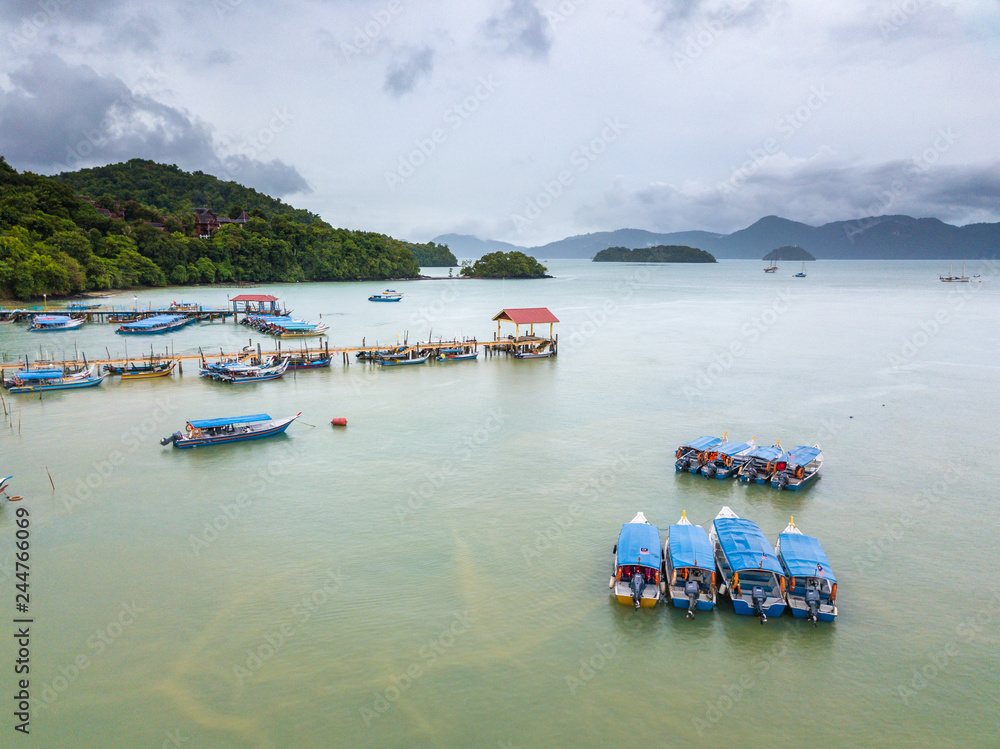 Fototapeta premium Boats parking at jetty
