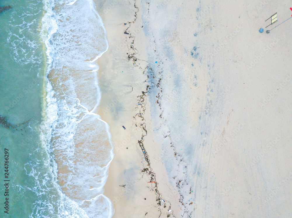 Beach with aerial view.
