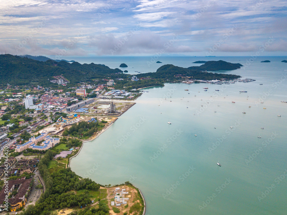 Fototapeta premium Island with aerial view.