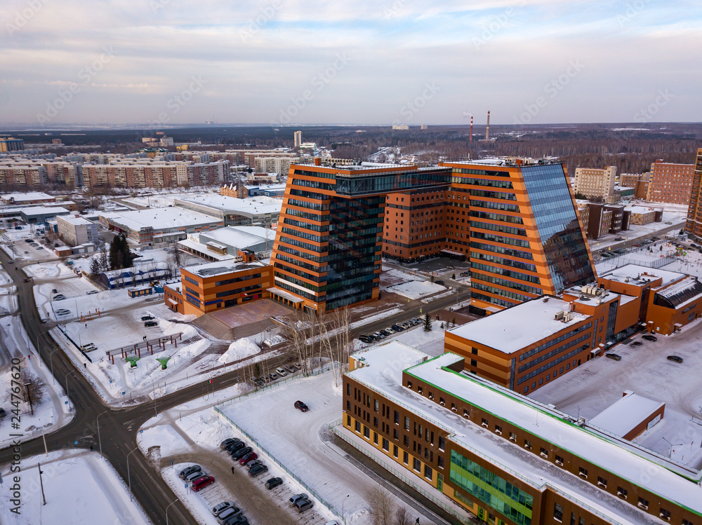 Φωτογραφία Aerial view of academpark technopark of the Novosibirsk Academic Township - larg