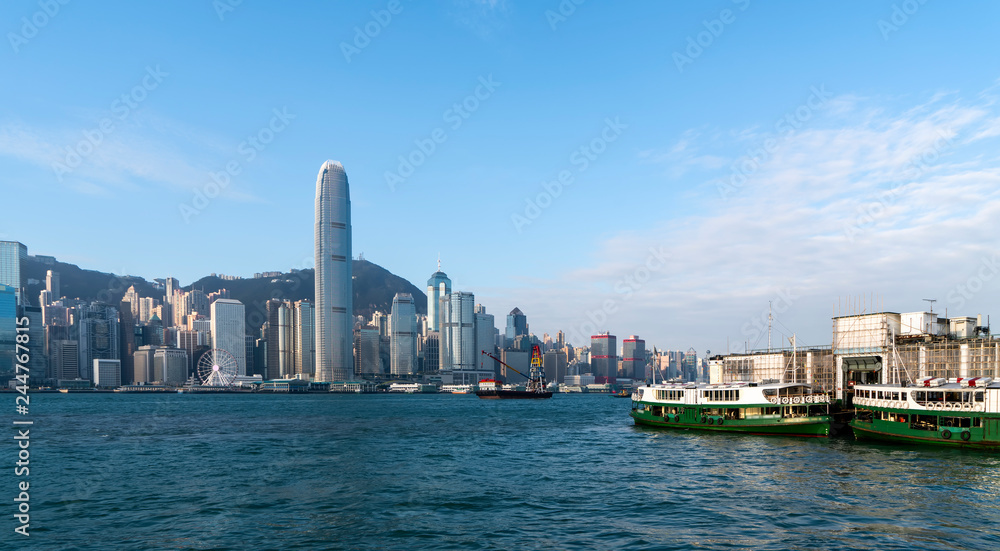 Fototapeta premium Hong Kong City Skyline and Architectural Landscape..