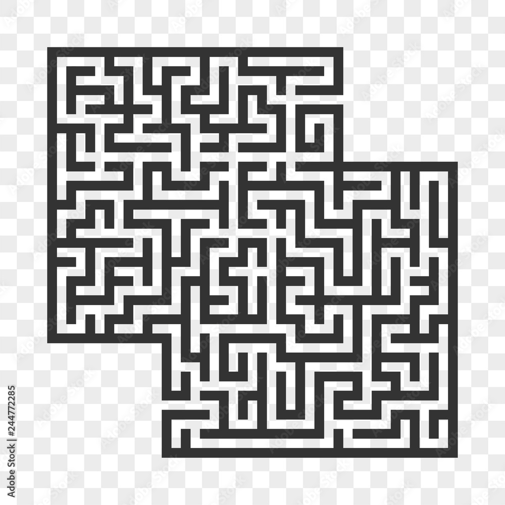 Abstract square maze. Game for kids. Puzzle for children.Labyrinth conundrum. Flat vector illustration isolated on transparent background. With place for your image. Abstract square maze. Game for kids. Puzzle for children.Labyrinth conundrum. Flat vector illustration isolated on transparent background. With place for your image.