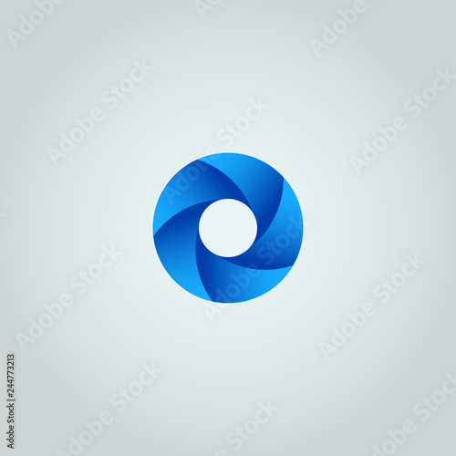 3D business logo template vector