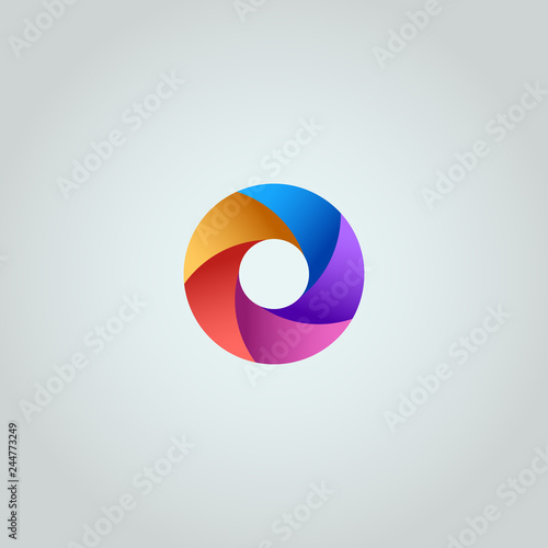 3D business logo template vector