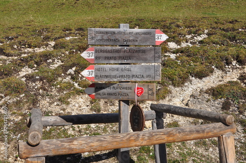 Schild Plätzwiese, Dürrensteinhütte photo