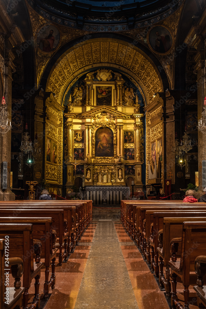 Innenraum im Kloster Luc auf Mallorca