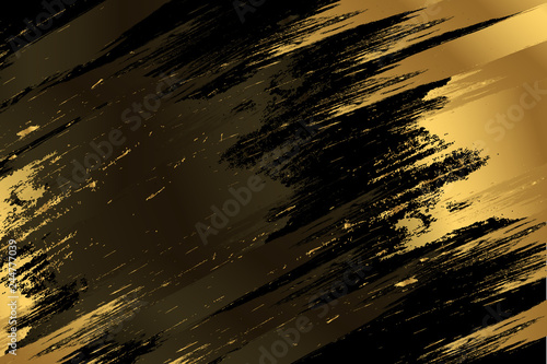 Gold Paint Glittering Textured Art 